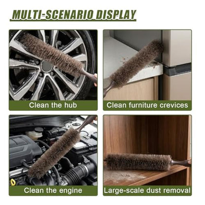 Car Engine Cleaning Brush, Soft Bristle Long Handle Car Parts Cleaning Brushes, Flexible Bendable Automotive Engine Bay Detailing Brush for SUV, ATV, Motorcycle(1PC) - size: 1PC