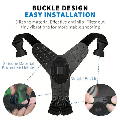 Helmet Mount for GoPro,Motorcycle Chin Strap for Go Pro Hero 13/12/11/10/9/8/7 Black,DJI Osmo Action 6/5pro/4,Dirt Bike Holder Accessories Compatible with Insta360 X5/X4/X3/Acepro2,AKASO,SJCAM