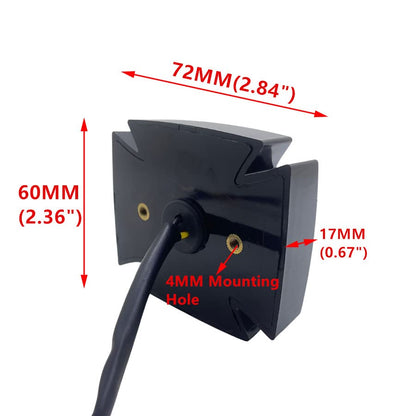 Universal Black Motorcycle Rear Light LED Brake Lamp Maltese Cross ATV Scooter Tail Running Indicator For Suzuki Yamaha Ducati Harley