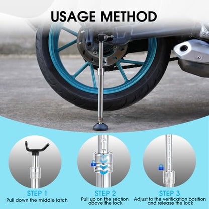 Motorcycle Rear Stand Lift Wheel Stands, Quick-Adjust Electroplated Finish Stand with Brake Holder Universal for Ninja Gixxer CBR ZX6R R6 R7 MT07 All Most Sportbikes Supersports Naked Dirt Pit Bikes