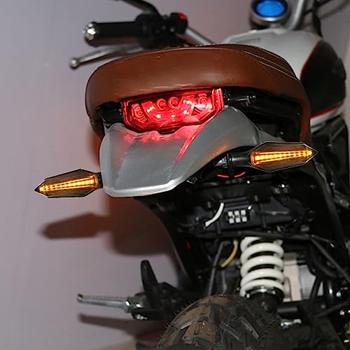 CYDZSW 2Pcs Motorcycle Turn Signals LED,Universal Motorcycle Blinkers Tail Lights Kit,Bright Rear Turn Signal for Dirt Bike Scooter and Powersports