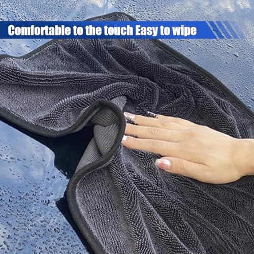 Microfiber Car Drying Towel, 16" x 16" Ultra Absorbent Cleaning Cloth with Twisted-Loop Design - Microfiber Towel for Car Detailing/Household, Without Streaks or Scratches(3PCS) - size: 3PCS
