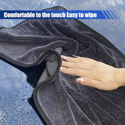 Microfiber Car Drying Towel, 16" x 16" Ultra Absorbent Cleaning Cloth with Twisted-Loop Design - Microfiber Towel for Car Detailing/Household, Without Streaks or Scratches(3PCS) - size: 3PCS