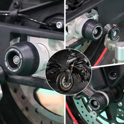 AL-mart Motorcycle Front & Rear Fork Axle Slider Wheel Protector Crash Guard Fits for CFMOTO 800NK/800MT