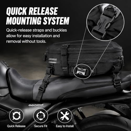 Motorcycle Tail Bag For BMW CE 04 2022-2026,Large Hard Shell Capacity Expandable Helmet Storage Bag Scratch-Resistant Wear-Resistant Waterproof