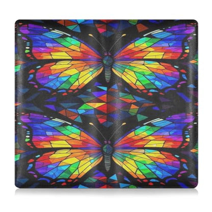 GuoChe Pu Leather Registration and Insurance Card Holder Men Women Document Wallet for any Car, Truck, Motorcycle, Trailer or Boat Lgbt Gay Pride Butterfly Rainbow Flag - color: 1