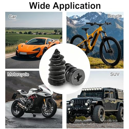 70PCS Tire Plug Kit, Heavy Duty Screw in Tire Plugs for Tubeless Tire Repair, Rubber Nails Flat Tire Puncture Fix Kit for Car, Motorcycle, Truck, Tractor
