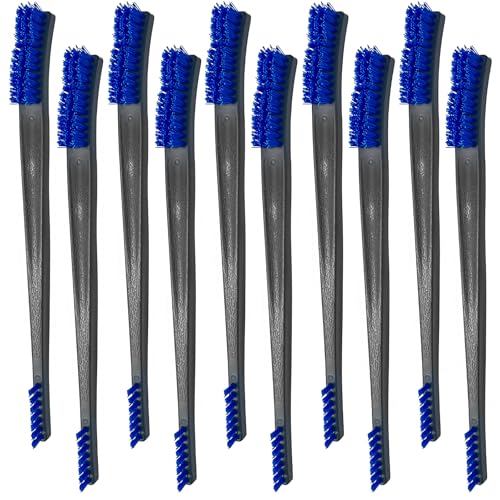 Gun Cleaning Brush, 10 Pcs All Purpose Gun Brushes, 7 Inch Double-Ended Jewelry Cleaning Brush with Plastic Handle, Gun Cleaning Bristle Brushes for Metal - size: 10 pcs Blue Nylon