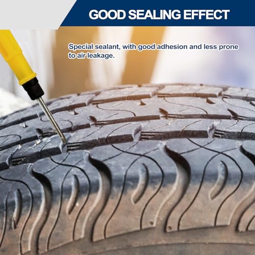 Tire Repair Kit - 60pcs Vacuum Rubber Nails for Emergency Puncture Repair on All Vehicles (Car, Truck, Motorcycle, ATV, Tractor tire,JP) - size: 60pcs