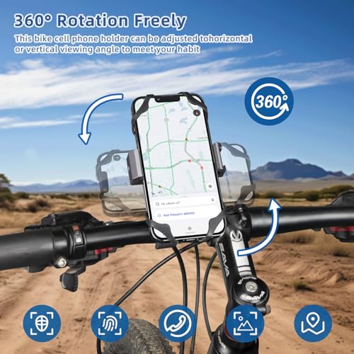 FANAUE Aluminum Phone Holder with 1" Ball Head Adapter Compatible with RAM mounts B Size Double Socket arm (CPC-08)