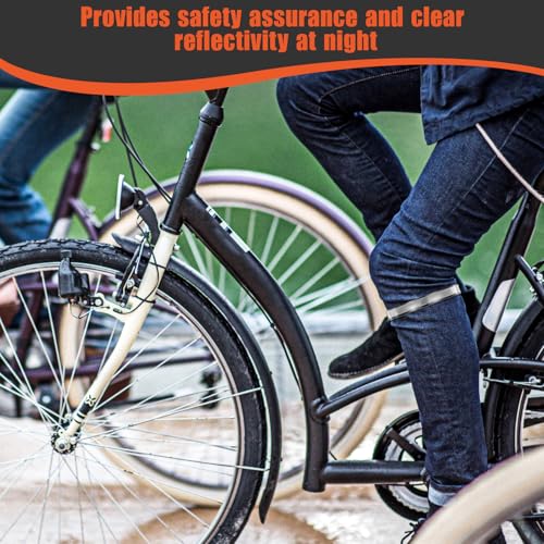 High Reflective Cycling Trousers Clips, 4 Pcs Bike Ankle Reflective Clip Outdoor Cycling Reflective-Gear Pant Cuff Clips - color: Silver