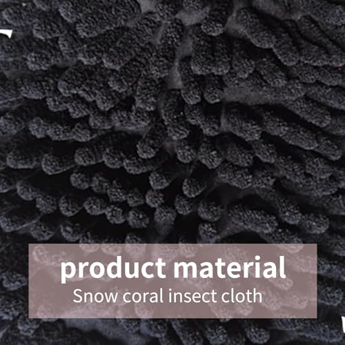 1 Pack 2 Black Car Wash Mitt Microfiber, Deluxe Scratch Free Microfiber Wash Mitt,9 Inches X 5.5 Inches Car Washing Care Cleaning Kit. - color: Black