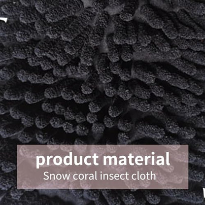 1 Pack 2 Black Car Wash Mitt Microfiber, Deluxe Scratch Free Microfiber Wash Mitt,9 Inches X 5.5 Inches Car Washing Care Cleaning Kit. - color: Black