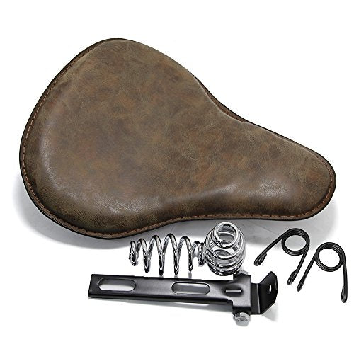 13" Brown Motorcycle Solo Seat Bracket Cushion for Harley Davidson Sportster - color: Retro Brown#1