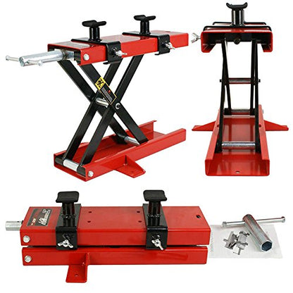 F2C 1100 LB Mini Motorcycle Scissor Center Lift Jack Hoist Stand Bikes ATV Street Bikes Cruisers Touring Motorcycle Dirt Bike Stand