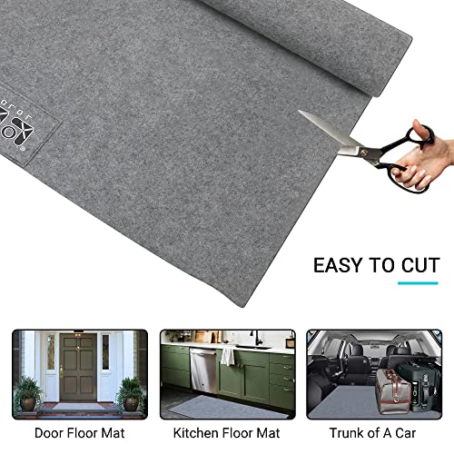 10L0L Golf Cart Garage Floor Mat 8.85x5.0 ft Oil Absorbent | for Yamaha EZGO Club Car water-resistant rubber backing; slip-resistant; cuttable; washable