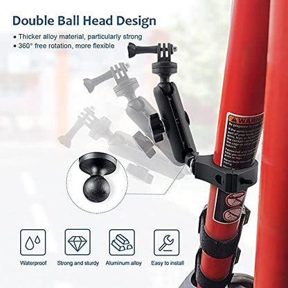 UTV ATV Camera Mount Holder 360°GoPro Roll Bar Mount Accessories Action Cameras Accessory for 1.75"-2" Roll Bar and tube