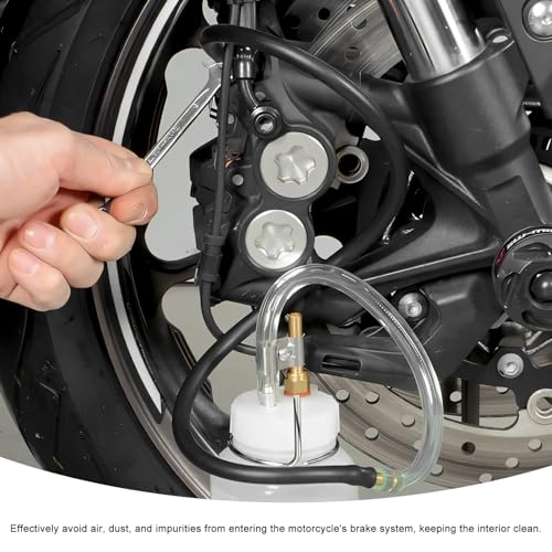 2 PCS Brake Bleeder Kit, One Way Check Valve Tube Bleeding Tool with Metal Clips, Hydraulic Brake Fluid Bleeder Replacement Hose Kit for Car Motorcycle Bike Clutch
