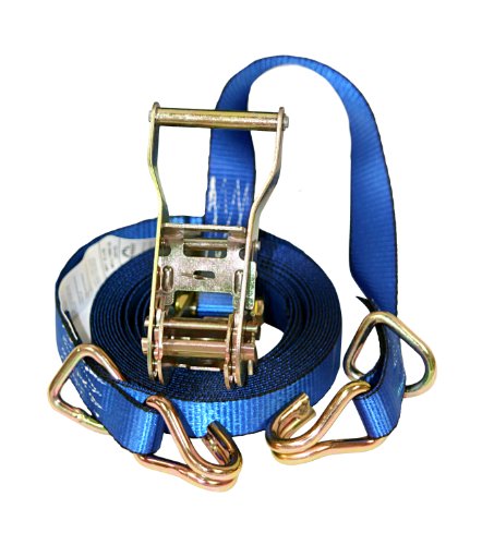 Everest Premium Ratchet Tie Down – 1 PK – 1 IN – 16 FT – 1000 LBS Working Load – 3000 LBS Break Strength – Cambuckle Alternative – Moving Appliances and Equipment