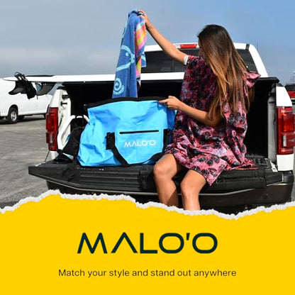 Malo’o Waterproof Dry Duffel, Heavy-Duty Roll Top Waterproof Gear Bag with Shoulder Strap & Molle Loops, Marine Duffel for Kayaking, Boating, Camping, Beach & Travel, Blue, 40L - color: Blue, size: 40L