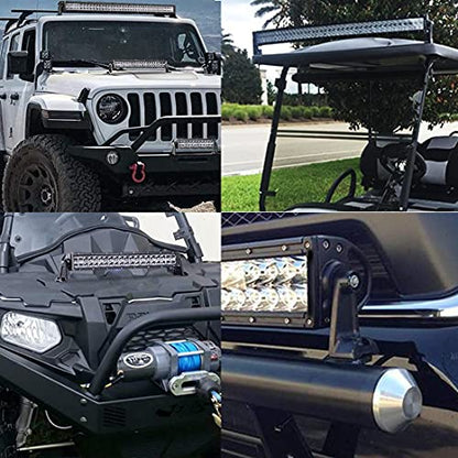 LED Light Bar Side Mounting Bracket Base Mounting Universal Bracket 2PCS Rubber Pad Brackets kit for Mounting Straight or Curved LED Light Bar from 7 inch up to 52 inch (Pack of 2) - size: Light Bar Adjust Bracket-Side