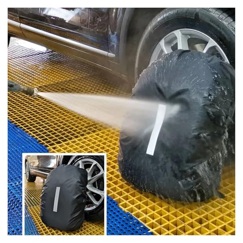 Backpack Rain Cover Outdoor Reflective Waterproof Backpack Rain Cover Night Bike Safety Light Raincover Bag Hiking Mountaineering Dust - color: Black 20L