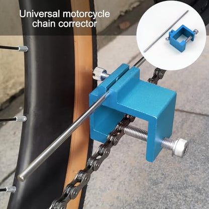 Chain Alignment Tool Suitable for Motorcycle ATV Dirt Bike Scooter Sprocket Chain Maintenance Quick Accurate Alignment Tool (Blue) - color: blue