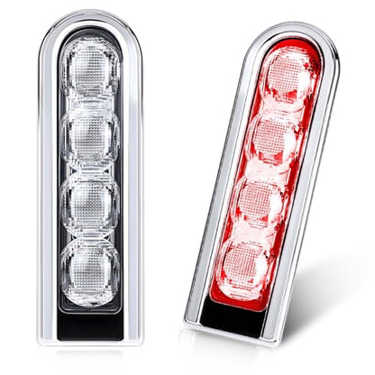 Motorcycle Rear Saddlebag Accent LED Light Insert Filler Support Compatible with Harley Touring Road King Ultra Limited Street Road Electra Glide 2014-2024 (Silver) - color: Silver