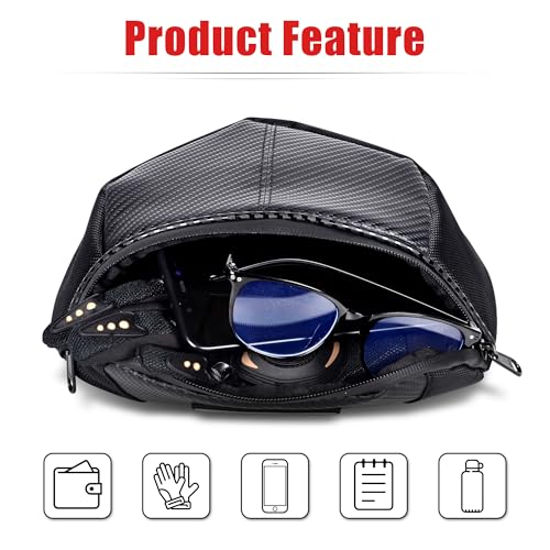 Goldfire Snowmobile Windshield Bags Accessories Ski Doo Dash Bag Dashboard Storage Pouch Wallet Phone Cargo Bags Water-resistant For Ski Doo REV- XP, Part #860201176 (Black)