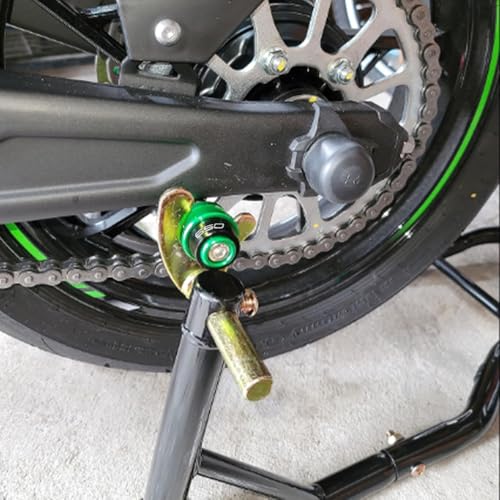 Compatible with 2025 Ninja 650 KRT Ninja650 Z650 RS Z 650 Versys 650 2015-2021 2022 2023 2024 2025 CNC Motorcycle Swingarm Spool Slider Stand Screws (Green) - color: Green