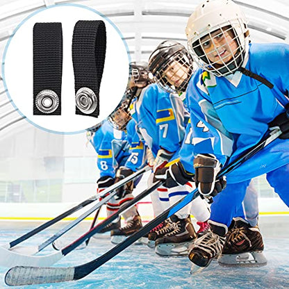 Shappy Hockey Helmet Chin Strap Detachable Helmet Loops Hockey Sports Chin Strap Replacement with Single Snap Accessory, Black