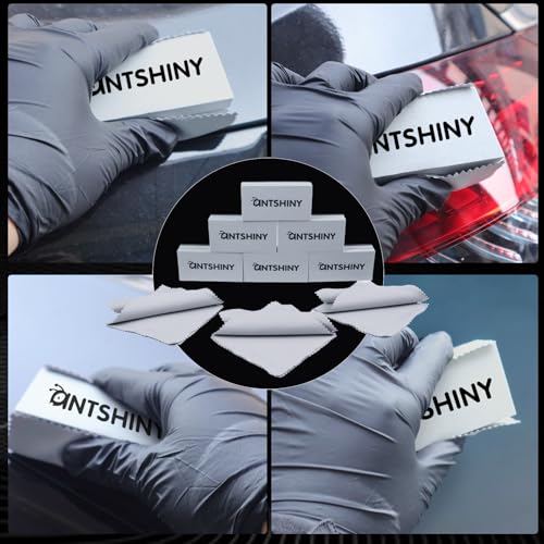 Ceramic Coating Applicator Sponges Block with Suede Cloth,Car Detailing Coat applicator Sponge Pads Kit,6pcs applicator+12pcs Suede Cloth