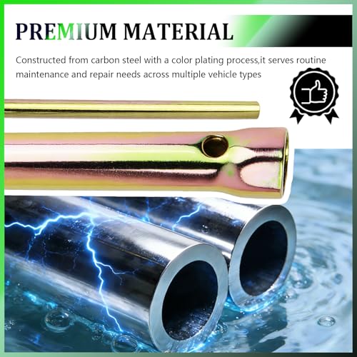 Double Ended 16-18mm Spark Plug Wrench,Sturdy 5/8 Spark Plug Socket with Labor-Saving Lever,Professional Motorcycle Sparks Plugs Tool Spanner to Disassemble Sparks Plugs