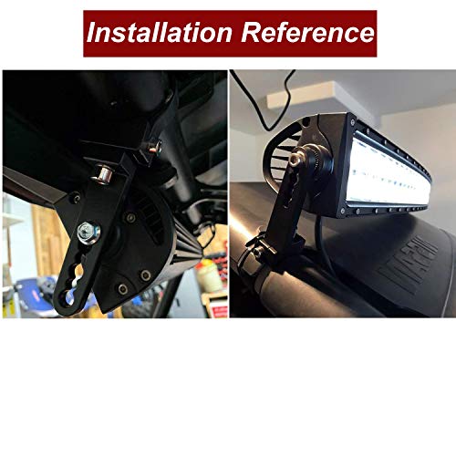 DaSen Adjustable 2" LED Light Roll Bar Tube Clamp Mount Brackets Compatible with Polaris RZR Ranger Most ATV UTV Truck