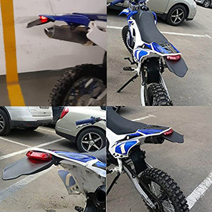 Universal Rear Fender With LED Motorcycle Brake Tail Light Fender for Off-road Motorcycle Dirt Bike (Smoke Lens) - size: NO.2-Smoke