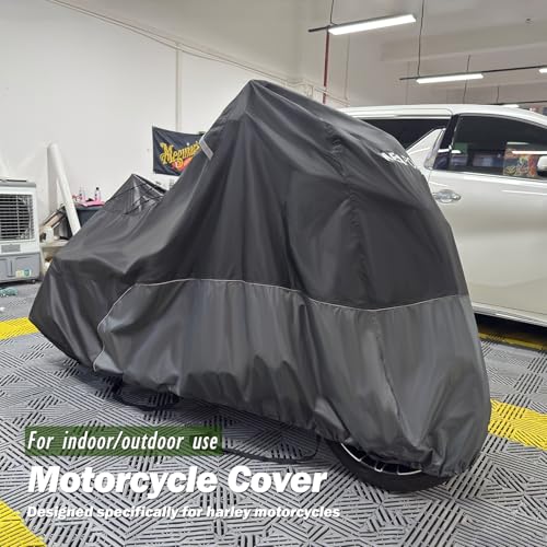 Motorcycle Cover for Harley Davidson Touring Models Road Glide Limited, Ultra Limited, Ultra Classic, Road King, Road Glide, Street Glide, Electra Glide - Waterproof Motorcycle Cover Outdoor Storage - size: 110"-Touring Ultra