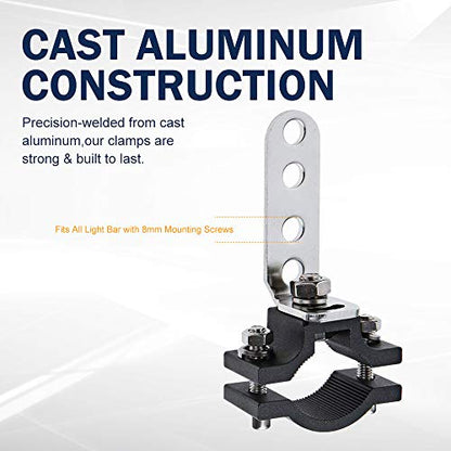 Motorcycle 1.2 Inch Mount Brackets Bicycle Car Bull Bar Holder Clamp Samman Off Road Tube Clamps Mounting Brackets for LED Light bar Work Lights Lamps 2PCS (Pack of 2) - size: 0.7'' to 1.2'' (Pack of 2)