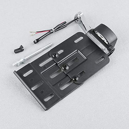 TCT-MT LED Light Side Mount License Plate Collapsible Fit for Harley Sportster XL 2004-2016 Forty Eight XL1200X Iron 883 XL883N Custom XL1200C Nightster XL1200N Roadster XL1200R Black