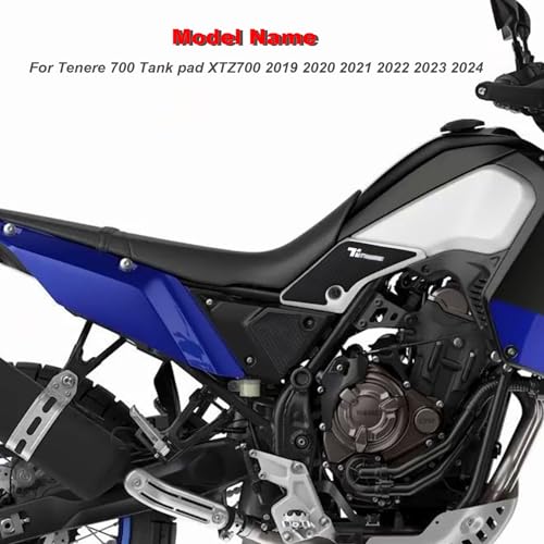 For Yamaha Tenere 700 T700 XTZ 700 XTZ 690 2019 2020 2024 Side Fuel Tank Pad Tank Pads Protector Stickers Decal Gas Knee Grip Traction Pad Tankpad