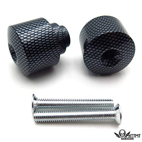 Bar Ends Carbon Compatible with 2001-2013 Hond GoldWing GL1800/ 1998-2013 Hond VFR800 NOLOGO - color: Carbon Fiber, size: Classic
