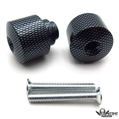 Bar Ends Carbon Compatible with 2001-2013 Hond GoldWing GL1800/ 1998-2013 Hond VFR800 NOLOGO - color: Carbon Fiber, size: Classic