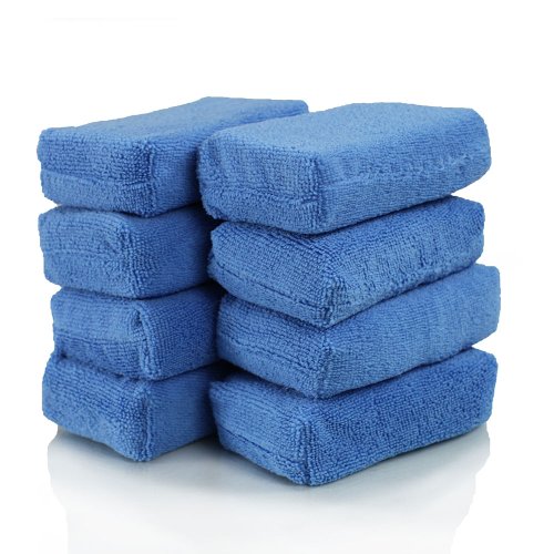 Chemical Guys Premium Grade Microfiber Applicator Pads - Ultra-Soft Foam Core, Safe for Sealants, Tire Dressings, Interior and Exterior Detailing, Car, Truck, SUV, RV, Motorcyle Care, 8 Pack - size: Pack of 8