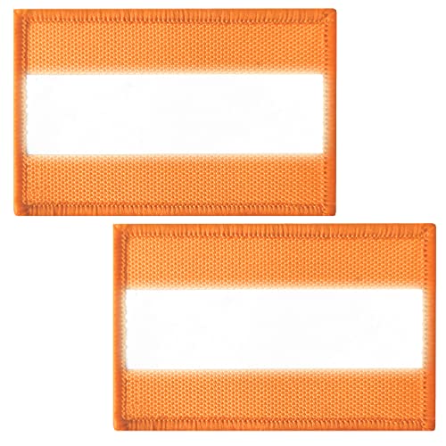 2pcs Reflective Safety Patches， Hook and Loop Reflective Patches for Night Sports, Labor Wear, Rain Jackets, Hikers, Dog Tactical Undershirts, Firefighter Rescue, Orange - color: Orange