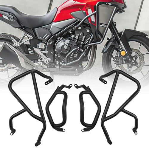 Highway Crash Bar Engine Guard Bumper Protector for Honda NX400 NX500 2024 2025 2026 NX 400 500 Motorcycle Frame Falling Protection Accessories (Upper and Lower)