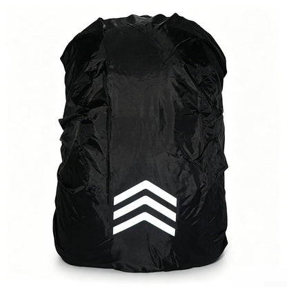 Night Safety Reflective Backpack Rain Cover Waterproof for Camping Hiking Cycling 30-40L Black(XL) - size: XL