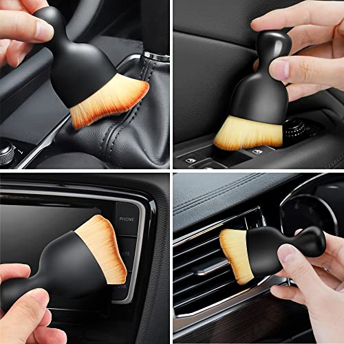 Soft Microfiber Car Detailing Brushes 4 Pack - Scratch-Free Interior & Exterior Cleaning Kit for Leather Seats, Dashboard Dusting, Air Vents, Trim | Car Detailing Tools for Cars, Trucks, SUVs