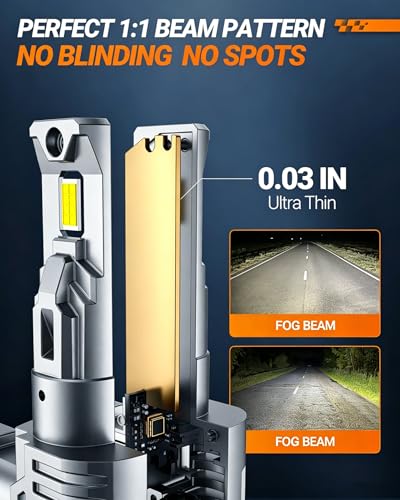 SEALIGHT 9005 Bulbs 800% Brightness 40000LM Super Bright, OEM Fit 6500K White, 20 Years Lifespan with Silent Fan & Heat Dissipation, IP68 & Error-Free Installation, 2 Pack - size: 9005