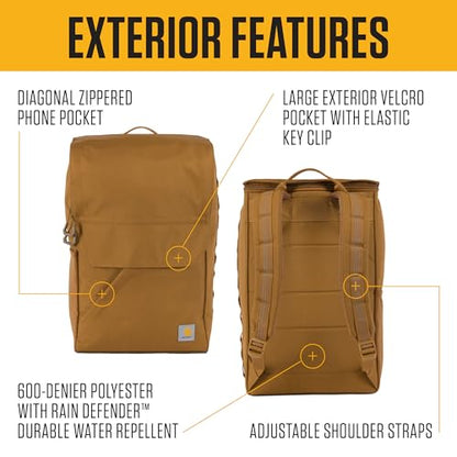 Carhartt 21L Top-Load Backpack, Durable Water Resistant Coated Canvas Base W/ 17" Laptop Sleeve, Bluestone - color: Bluestone