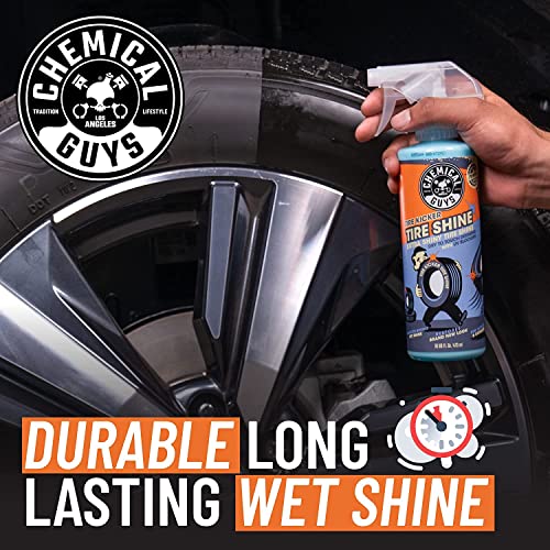 Chemical Guys Tire Kicker Sprayable Extra Glossy Tire Shine (Works on Rubber, Vinyl & Plastic) Safe for Cars, Trucks, Motorcycles, RVs & More, Extra Large Size 32 fl oz - size: 32 Fl Oz (Pack of 1), style: Only
