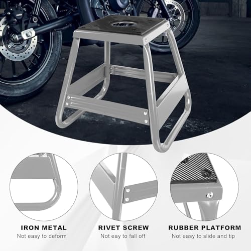Big RED Dirt Bike Stand, 1000lb Capacity, Universal Detachable Maintenance Motorcycle Lift for Kawasaki, Honda, Yamaha, Silver - style: silver dirt bike stand